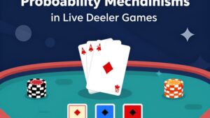 Схематичная иллюстрация механизмов вероятности в играх с живыми дилерами для казино Prosto Vital в Индонезии